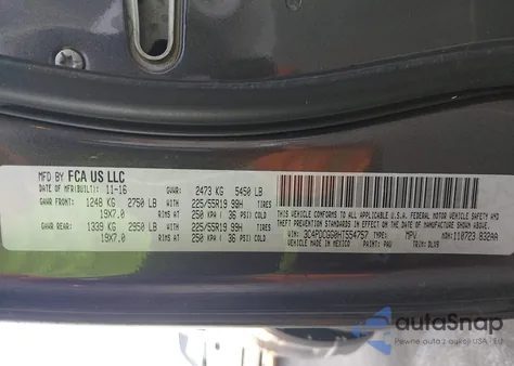 2017 Dodge Journey Crossroad Plus from USA, damaged, VIN 3C4PDCGG0HT554757